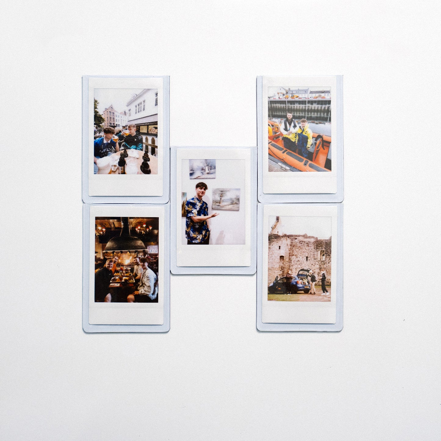 5 White Magnetic Frames for Instax Mini Film