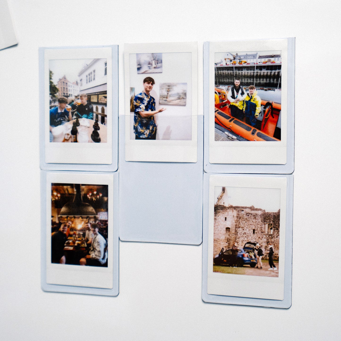 5 White Magnetic Frames for Instax Mini Film